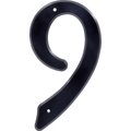 Ornatus Outdoors 4 in. Nail-On Black Plastic House Number 9  10 Piece OR1360540